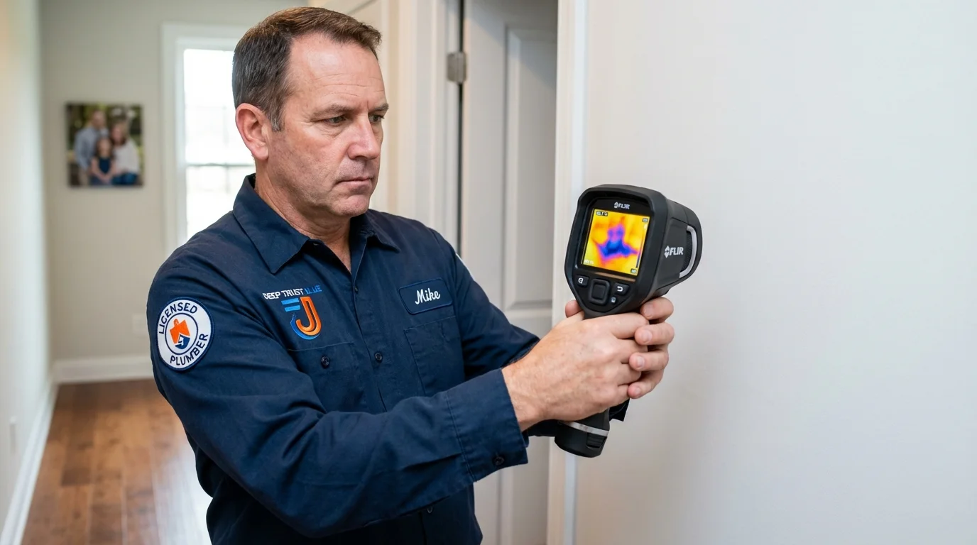 Thermal imaging leak detection by Johns Plumbing LLC in West Salem